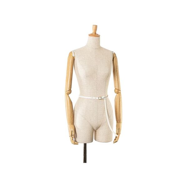 Pre Loved Louis Vuitton Monogram Empreinte Leather Belt White Women - Picture 6 of 6